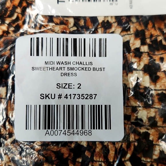 ❤NWT VINTAGE TORRID LEOPARD PRINT MIDI WASHABLE CHALLIS DRESS POCKETS PLUS SIZE - Picture 10 of 14